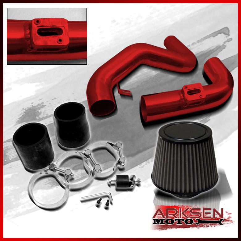 06-09 mk5/rabbit/gti/jetta 2.0t red cold air intake induction +filter system set