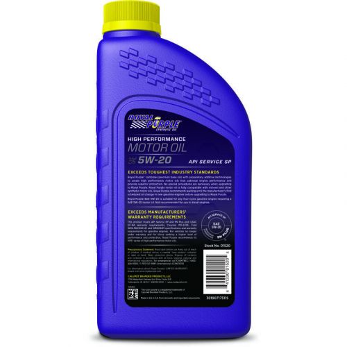 Royal purple premium synthetic high performance multi-grade 5w-20 motor oil - 1
