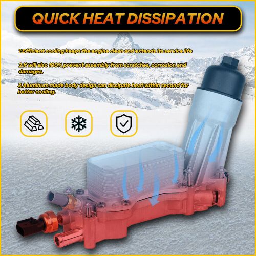 Aluminum engine oil filter housing for dodge 2011-2016 chrysler jeep ram 3.6l v6