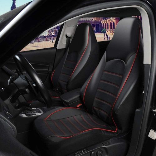 2Pcs Car Front Seat Covers Synthetic Leather High Back Bucket Protector Cushions, US $40.89, image 2