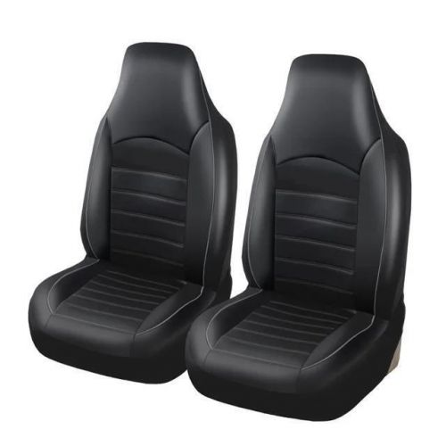 2Pcs Car Front Seat Covers Synthetic Leather High Back Bucket Protector Cushions, US $40.89, image 4