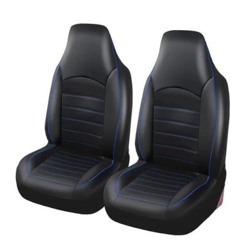 2Pcs Car Front Seat Covers Synthetic Leather High Back Bucket Protector Cushions, US $40.89, image 5