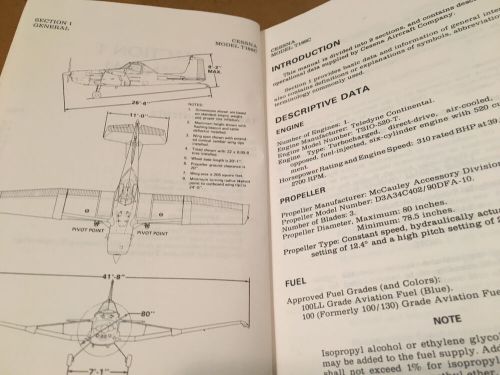 1983 cessna ag husky t188c pilot's information manual