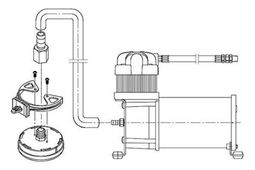Viair 92621 - 1/8&#034; npt x 1/4&#034; tube remote inlet air filter