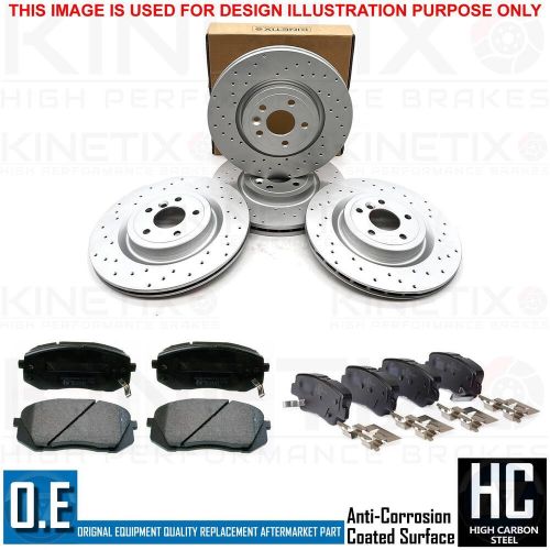 FOR HYUNDAI TUCSON KIA SPORTAGE CROSS DRILLED FRONT REAR BRAKE DISCS PADS, US $, image 2