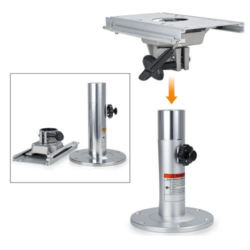 NORTHCAPTAIN Adjustable Aluminum Marine Boat Seat Pedestal with Slide,Silver, US $125.99, image 4