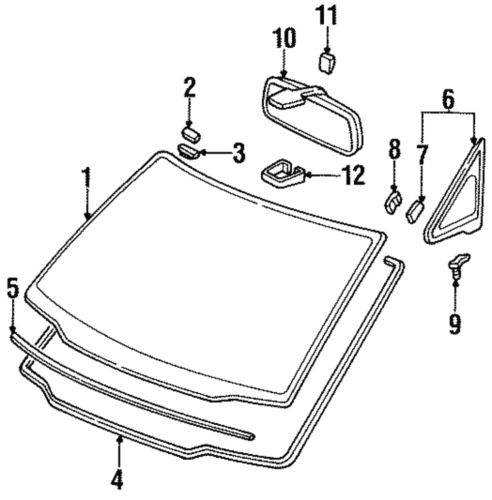 Genuine honda side glass 73371-sx0-j12
