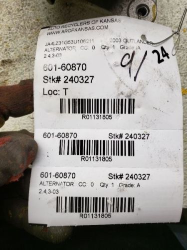 Alternator Fits 03 OUTLANDER 1131805, US $70.00, image 2