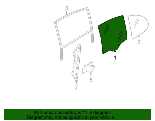 Genuine bmw movable glass 51357182103
