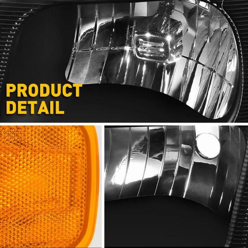 For 03-2024 Chevy Express/GMC Savana 1500-4500 Headlights Lamps Black Left+Right, US $116.99, image 3