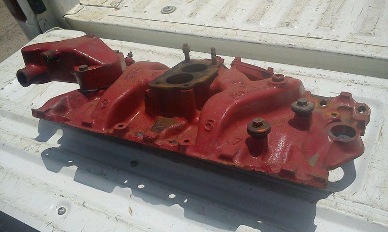 Intake manifold with thermastat housing 2 barrel gm v8