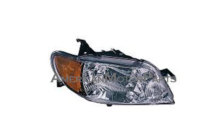 Passenger side replacement headlight w/ aluminum bezel 01-03 mazda protege 323