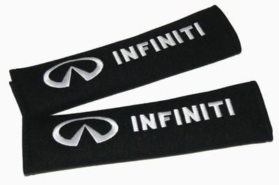 Pair of infiniti auto car seat belt shoulder pads cushions covers fx35 qx56 g35
