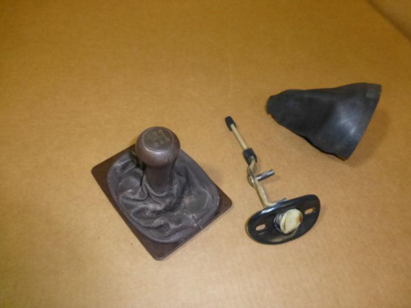 Find PORSCHE 944 924 EARLY MODEL BROWN LEATHER SHIFT BOOT WTH SHIFTER