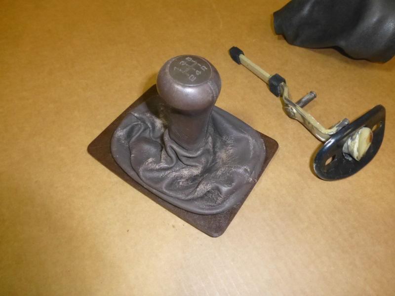 Find PORSCHE 944 924 EARLY MODEL BROWN LEATHER SHIFT BOOT WTH SHIFTER