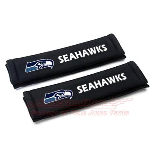 Nfl seattle seahawks seat belt shoulder pads, pair, licensed + free gift