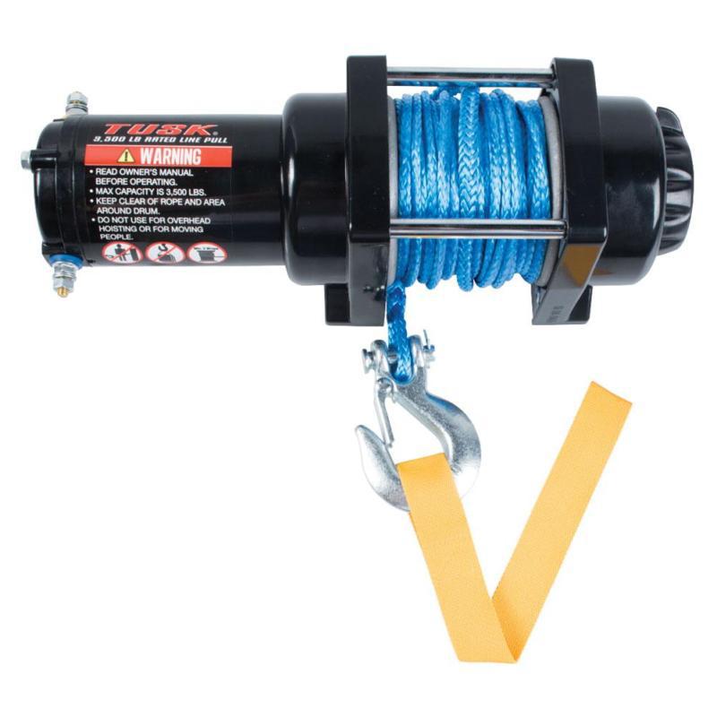 Tusk winch with synthetic rope 3500 lb