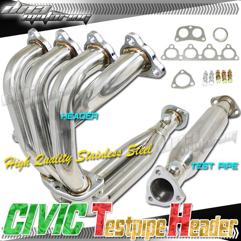 Civic/crx/del sol d-series header/exhaust/race pipe eg 