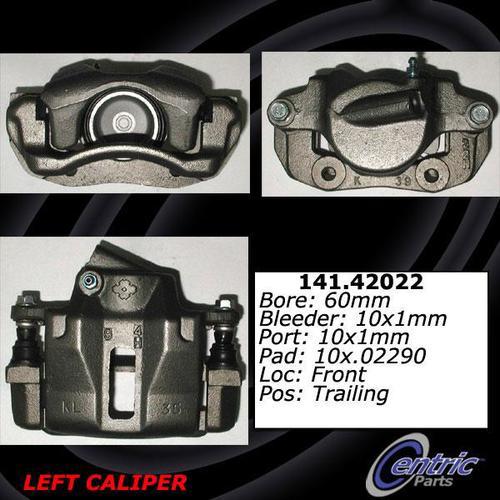 Centric 142.42021 front brake caliper-posi-quiet loaded caliper