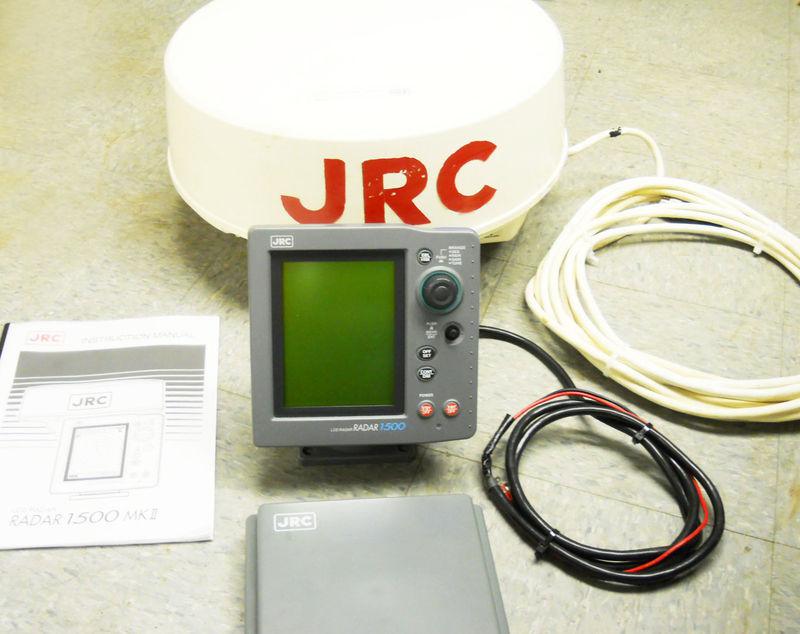 Jcr lcd 1500 mk ii  marine radar display with radar dome & cable complete 