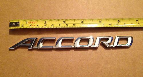 Used genuine oem rear "accord" emblem for 2003-2007 accord 4dr sedan models
