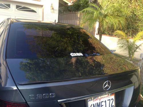 Mercedes c300 c350 spoiler (sivler 755)