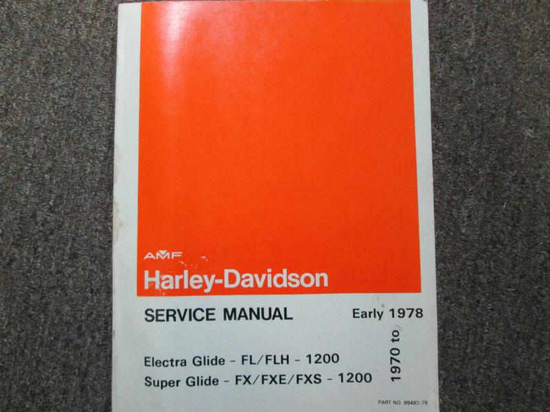 1970 1978 harley davidson electra super glide service repair shop manual oem x