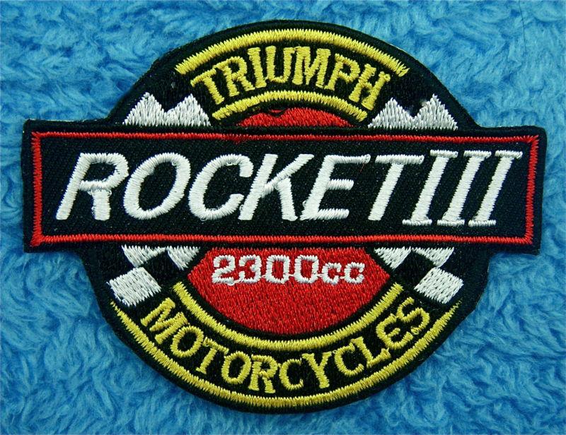 Triumph motorcycles rocket iii 2300cc embroidered  sew on or iron on patch  