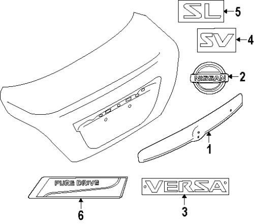 Nissan 848903aw0a genuine oem factory original emblem