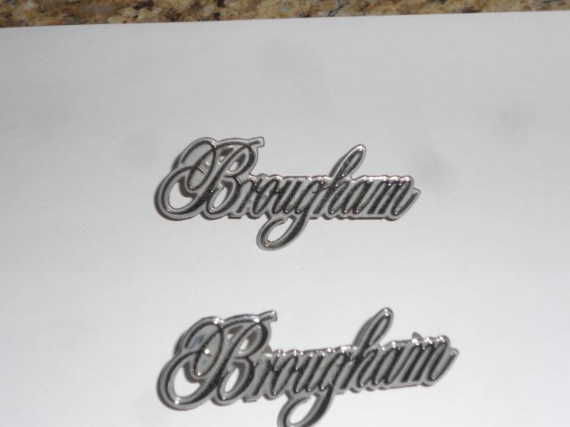 Vintage original oem cadillac brougham emblem 20082807 w/mounting tabs