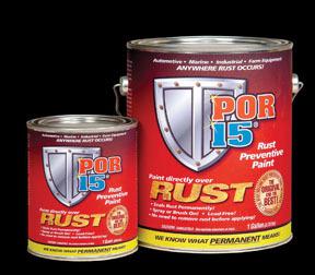 Por-15 semi gloss black rust preventive paint - quart por15