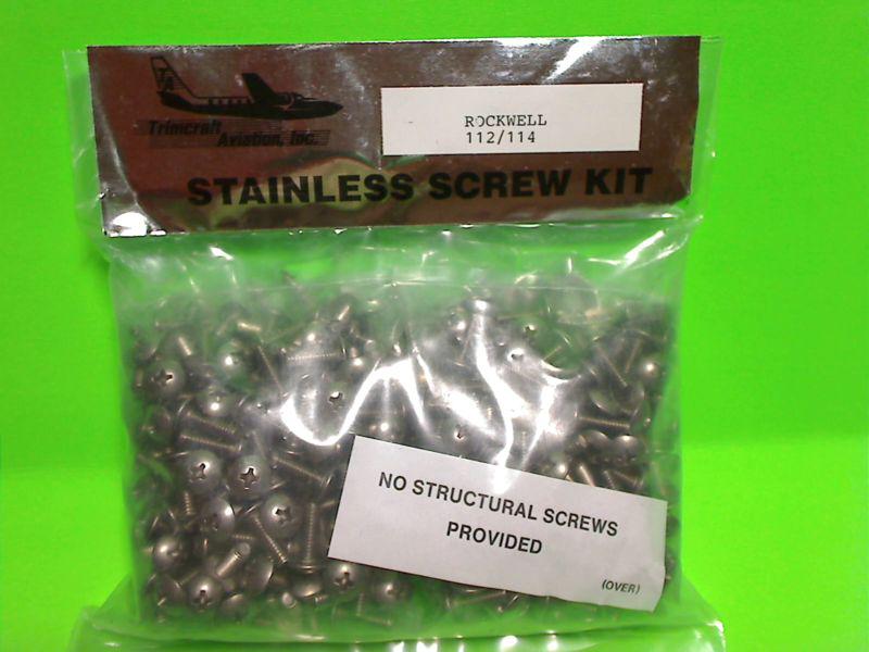 Commander 112-114 stainless steel exterior screw kit