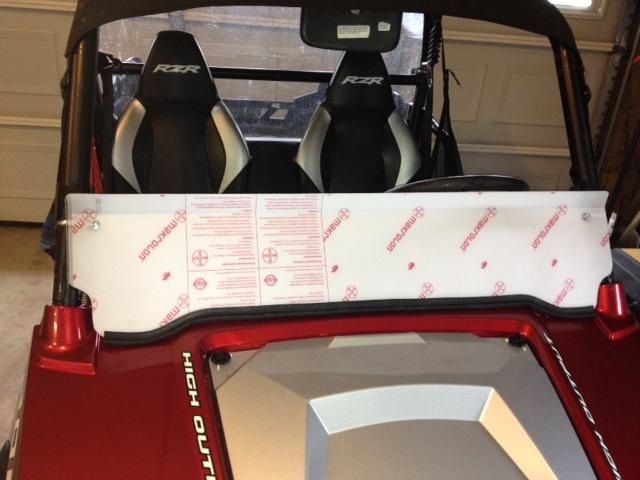 Polaris rzr new half windshield