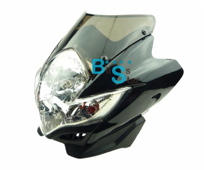 Black headlight lamp fit streetfighter gsxr bandit 400 sv sv1000s sv650s
