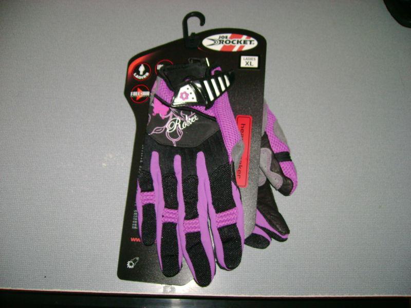 Joe rocket heartbreaker womens riding gloves purple xl x-large