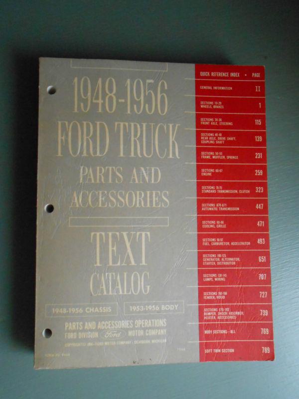 Find 19481956 Ford Truck Parts and Accessories Text Catalog in