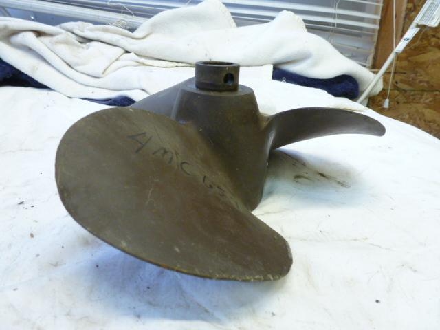 OMC JOHNSON 3-BLADE 10.5 X 11 BRASS PROP MICHIGAN AMC650 BOAT MOTOR OUTBOARD, US $58.99, image 4