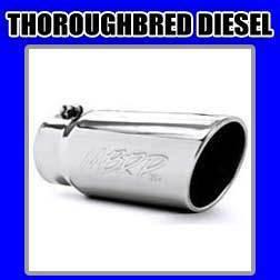 Mbrp stainless exhaust tip - 4" inlet 5" exit single wall angle cut 12" lg t5051