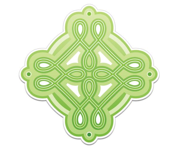 Celtic irish knot decal 5"x5" ireland cross vinyl bumper sticker zu1