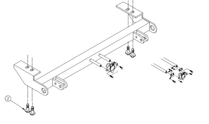 Blue ox bx3744 base plate for toyota tacoma 2wd 01-04