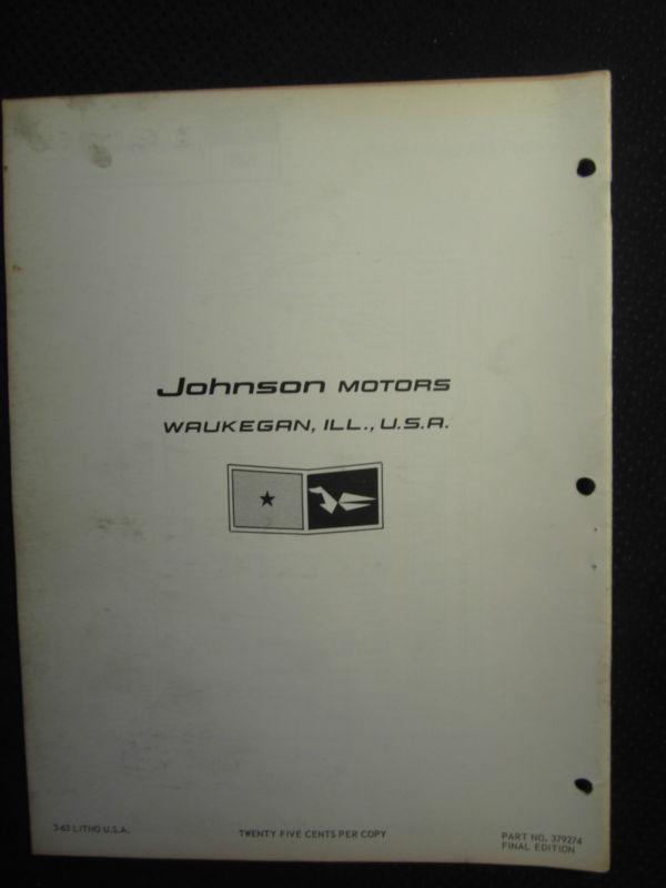 1963 Johnson Outboard Motor 40 HP Parts Catalog Manual Sea Horse RK RKL 25D Elec, US $8.95, image 3