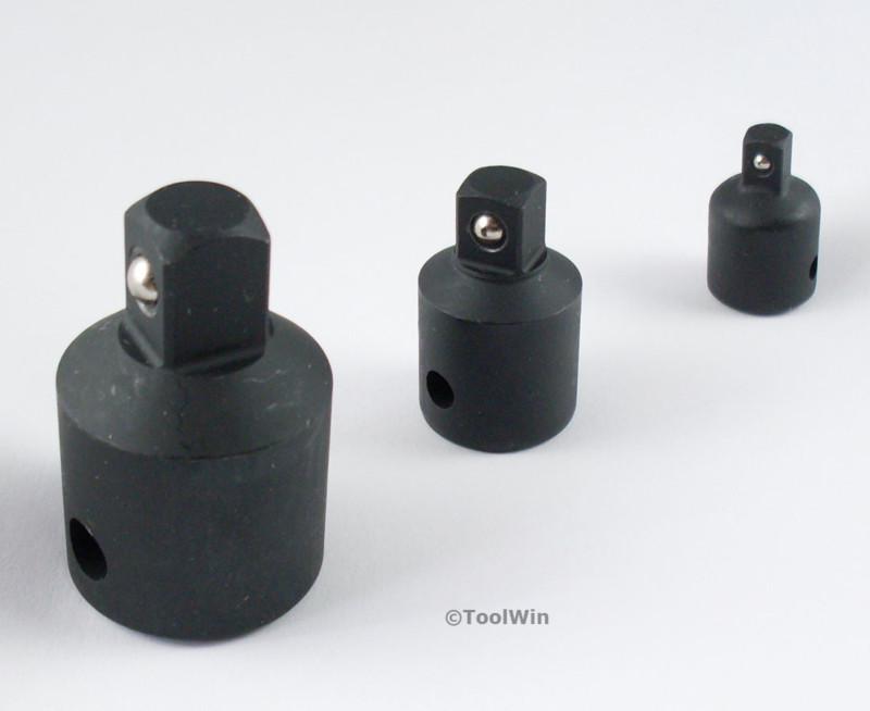 3pc socket reducer adapter ratchet wrench set 1/4" 3/8 1/2" 3/4 drive air impact