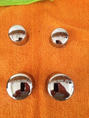 Harley davidson chrome axel bolt covers front and rear
