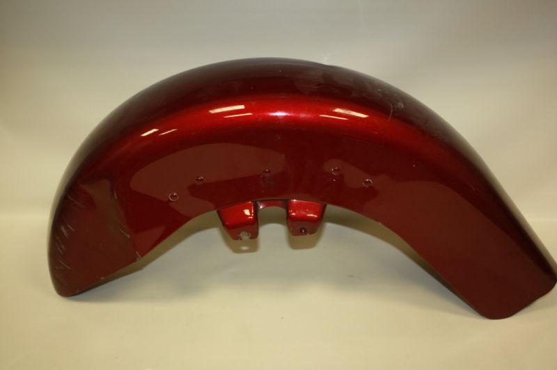 Red harley-davidson street glide fender - off of a 2009 - needs repair