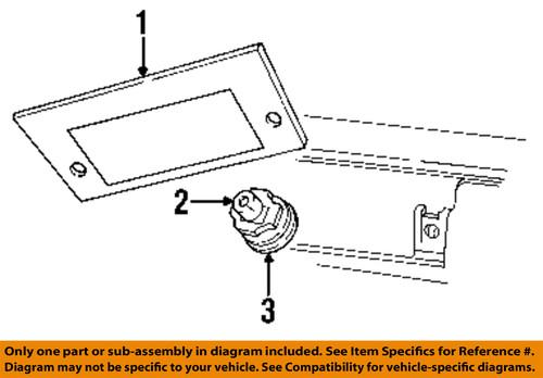 Mopar oem 36001900 license lamps-rear-license lamp