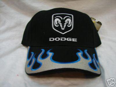 Dodge  black hat with gray  flames 