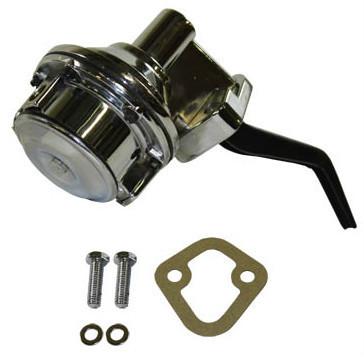 New chrome sb ford 6 psi fuel pump kit w/ chrome bolts & gasket 221 289 302 351w