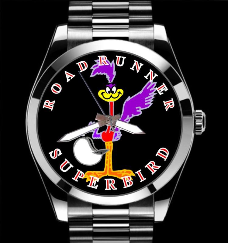 1970 superbird road runner 440 six barrel six pack mopar quartz stainless watch