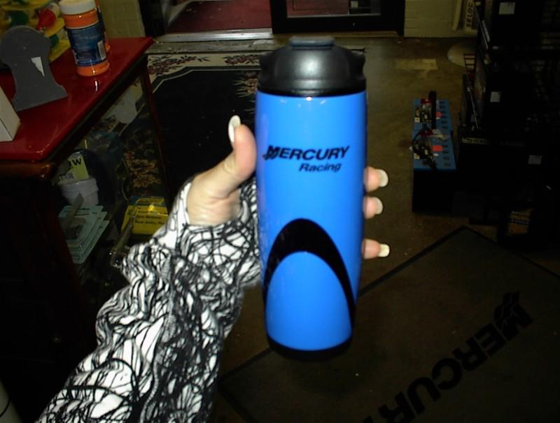   mercury racing blue coffee-tea beverage holder tall ** free ship ** in stock