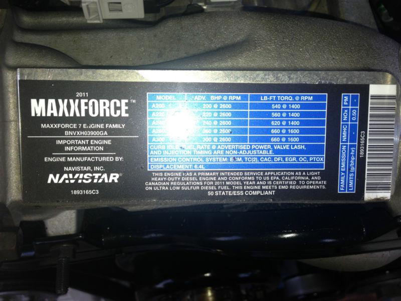 INTERNATIONAL MAXXFORCE 7 6.4 diesel engine complete , US $7,999.00, image 3